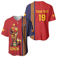 Custom World Football 2026 Spain Baseball Jersey Road To The Champions - Wonder Print Shop