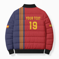 Custom World Football 2026 Spain Bomber Puffer Jacket Road To The Champions - Wonder Print Shop