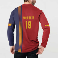 Custom World Football 2026 Spain Button Sweatshirt Road To The Champions - Wonder Print Shop