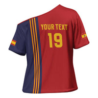 Custom World Football 2026 Spain Cross Shoulder Shirt Road To The Champions - Wonder Print Shop
