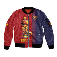 Custom World Football 2026 Spain Sleeve Zip Bomber Jacket Road To The Champions - Wonder Print Shop