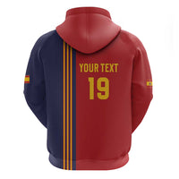 Custom World Football 2026 Spain Zip Hoodie Road To The Champions - Wonder Print Shop