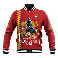 Custom World Football 2026 Spain Baseball Jacket Spanish Bull Rising Champions - Wonder Print Shop