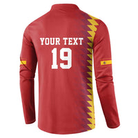 Custom World Football 2026 Spain Button Sweatshirt Spanish Bull Rising Champions - Wonder Print Shop