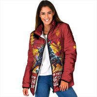 Custom World Football 2026 Spain Padded Jacket Spanish Bull Rising Champions - Wonder Print Shop