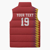Custom World Football 2026 Spain Sleeveless Puffer Jacket Spanish Bull Rising Champions - Wonder Print Shop