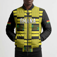 Custom World Football 2026 Ghana Bomber Puffer Jacket Rise With The Black Stars
