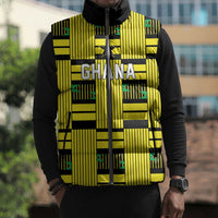 Custom World Football 2026 Ghana Sleeveless Puffer Jacket Rise With The Black Stars
