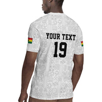 Custom World Football 2026 Ghana Rugby Jersey Black Stars Rise with White Adinkra Pattern