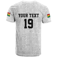 Custom World Football 2026 Ghana T shirt Black Stars Rise with White Adinkra Pattern