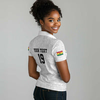 Custom World Football 2026 Ghana Women Polo Shirt Black Stars Rise with White Adinkra Pattern