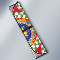 Green Sicilian Majolica Lemon Sun Art Auto Sun Shade