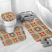 Green Sicilian Majolica Lemon Sun Art Bathroom Set