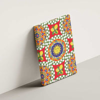 Green Sicilian Majolica Lemon Sun Art Canvas Wall Art