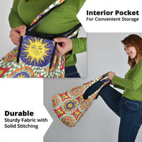 Green Sicilian Majolica Lemon Sun Art Grocery Bag