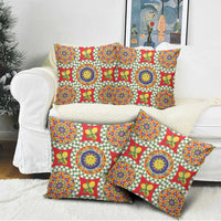 Green Sicilian Majolica Lemon Sun Art Pillow Cover
