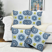 Blue Sicilian Majolica Lemon Sun Art Pillow Cover