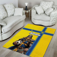World Football 2026 Sweden Area Rug Go Blagult Viking Glory