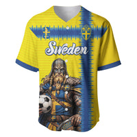 Custom World Football 2026 Sweden Baseball Jersey Go Blagult Viking Glory