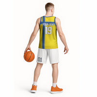 Custom World Football 2026 Sweden Basketball Jersey Go Blagult Viking Glory