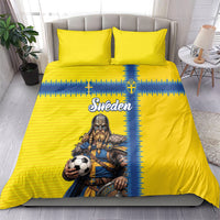 World Football 2026 Sweden Bedding Set Go Blagult Viking Glory
