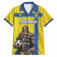 Custom World Football 2026 Sweden Hawaiian Shirt Go Blagult Viking Glory