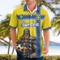 Custom World Football 2026 Sweden Hawaiian Shirt Go Blagult Viking Glory