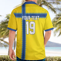 Custom World Football 2026 Sweden Hawaiian Shirt Go Blagult Viking Glory
