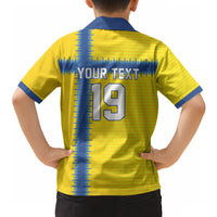 Custom World Football 2026 Sweden Hawaiian Shirt Go Blagult Viking Glory
