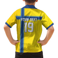 Custom World Football 2026 Sweden Kid Hawaiian Shirt Go Blagult Viking Glory
