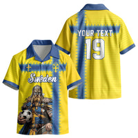 Custom World Football 2026 Sweden Kid Hawaiian Shirt Go Blagult Viking Glory LT19