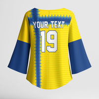 Custom World Football 2026 Sweden Kimono Sleeve Blouse Go Blagult Viking Glory