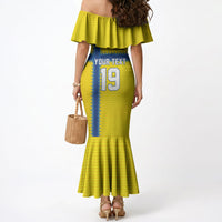 Custom World Football 2026 Sweden Mermaid Dress Go Blagult Viking Glory