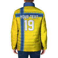 Custom World Football 2026 Sweden Padded Jacket Go Blagult Viking Glory