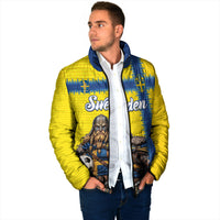 Custom World Football 2026 Sweden Padded Jacket Go Blagult Viking Glory