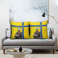 World Football 2026 Sweden Pillow Cover Go Blagult Viking Glory