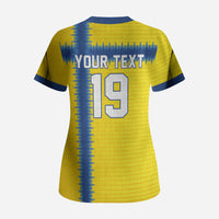 Custom World Football 2026 Sweden Scrub Top Go Blagult Viking Glory