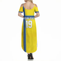 Custom World Football 2026 Sweden Summer Maxi Dress Go Blagult Viking Glory