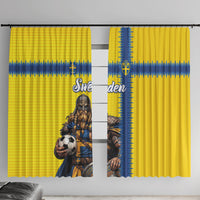 World Football 2026 Sweden Window Curtain Go Blagult Viking Glory