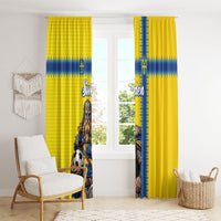 World Football 2026 Sweden Window Curtain Go Blagult Viking Glory