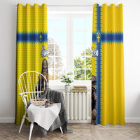 World Football 2026 Sweden Window Curtain Go Blagult Viking Glory
