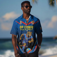 Custom World Football 2026 DR Congo Hawaiian Shirt Les Leopards Coupe du Monde Glory