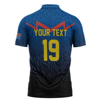 Custom World Football 2026 DR Congo Zipper Polo Shirt Les Leopards Coupe du Monde Glory
