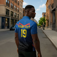 Custom World Football 2026 DR Congo Zipper Polo Shirt Les Leopards Coupe du Monde Glory