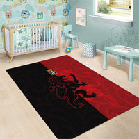 Italy Aosta Valley Area Rug Emblem With Flag Style - Wonder Print Shop