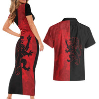 Italy Aosta Valley Couples Matching Short Sleeve Bodycon Dress and Hawaiian Shirt Emblem With Flag Style LT19