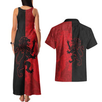 Italy Aosta Valley Couples Matching Tank Maxi Dress and Hawaiian Shirt Emblem With Flag Style LT19