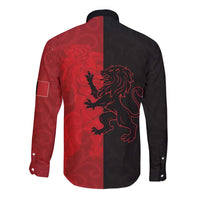 Italy Aosta Valley Long Sleeve Button Shirt Emblem With Flag Style LT19