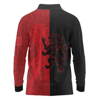 Italy Aosta Valley Long Sleeve Polo Shirt Emblem With Flag Style LT19