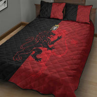 Italy Aosta Valley Quilt Bed Set Emblem With Flag Style - Wonder Print Shop